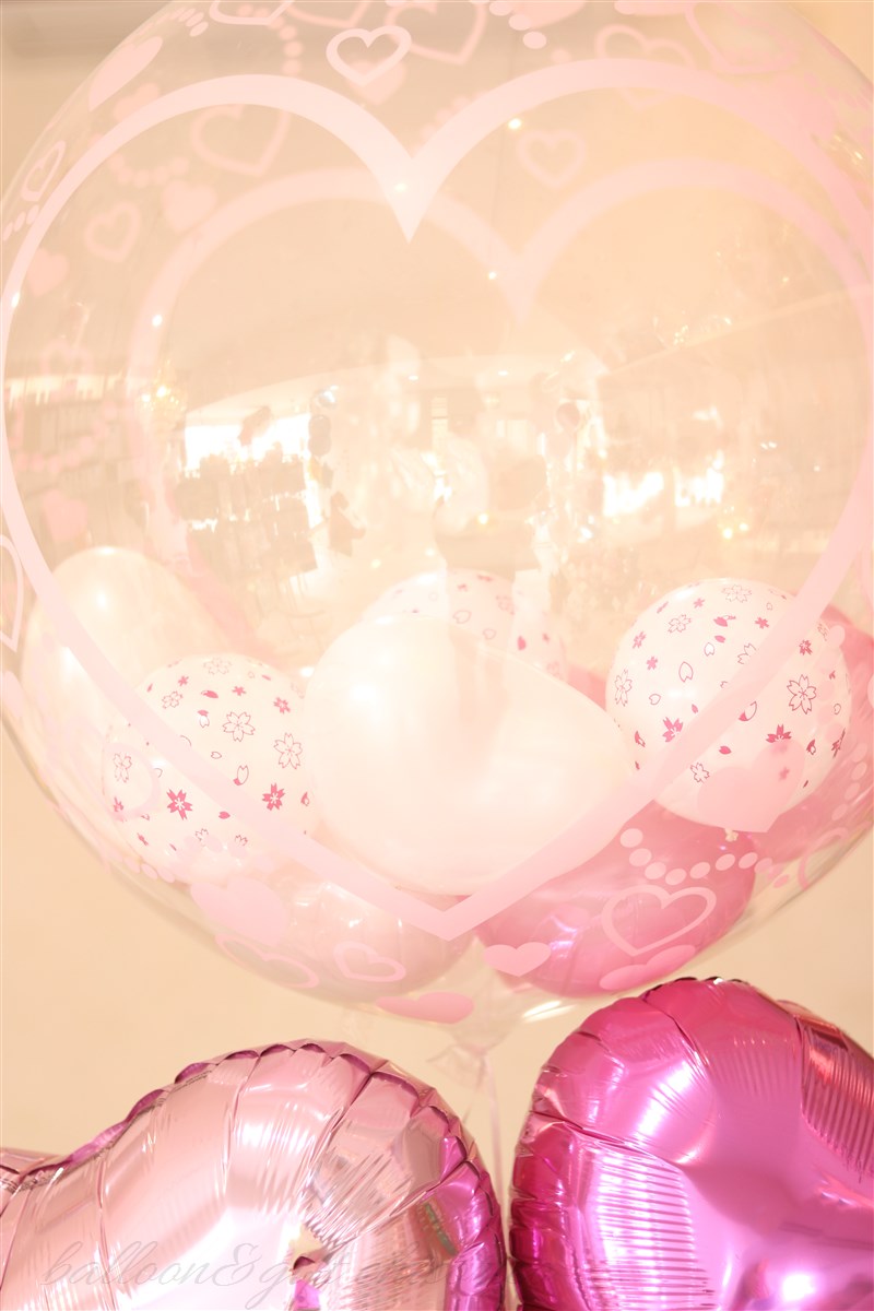 〜A lot of heart balloons〜ピンクのハートがいっぱいのアレンジ