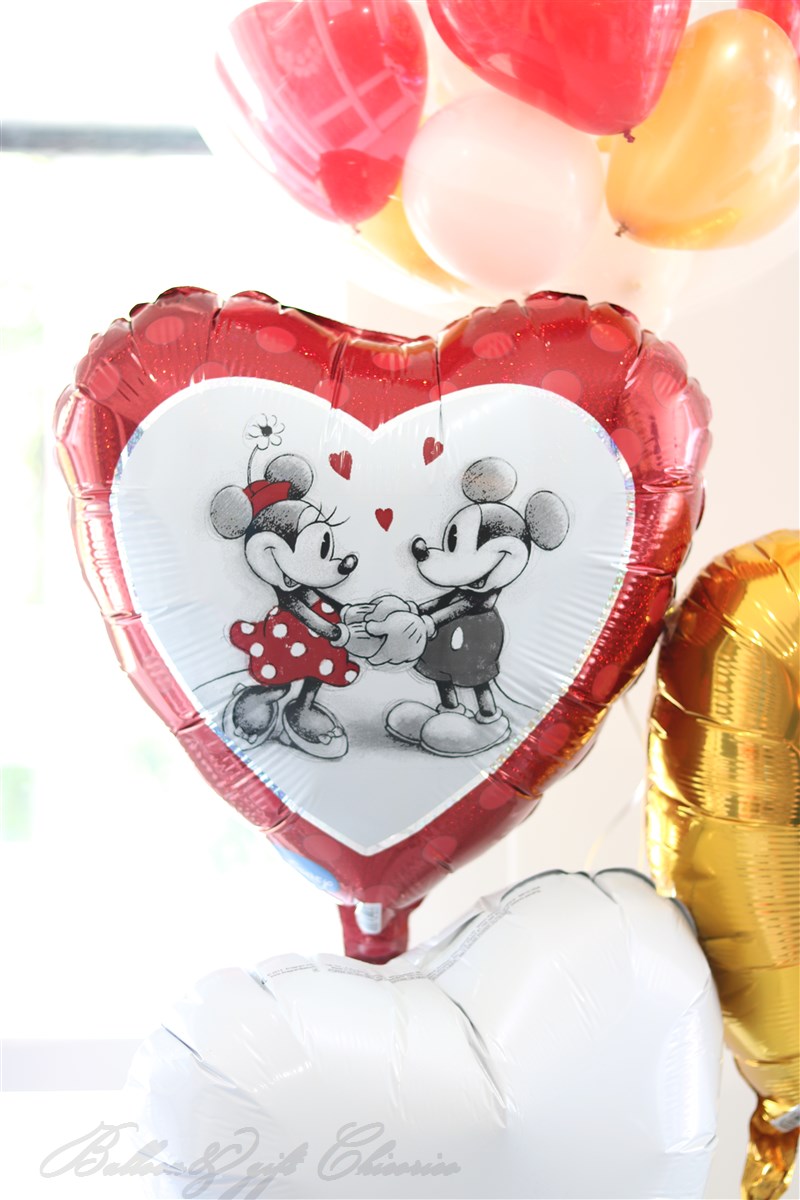 Mickey & Minnie heart balloons ミッキー&ミニー ハートアレンジ