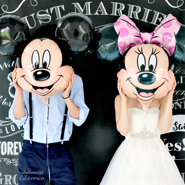 ミッキー & ミニー セット バルーン 結婚式 前撮り アイテム ウェルカムスペース 誕生日 プレゼント 飾り