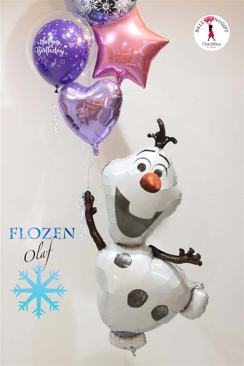 Frozen Olaf アナ雪 みんな大好きオラフアレンジ おしゃれなバルーンギフトとおむつケーキ Balloon Gift Chicorico