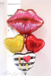 〜Lip and heart balloons〜リップ・ボーダーLOVEバルーンアレンジ