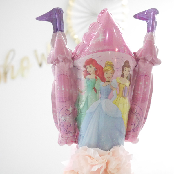 出産祝い ディズニー プリンセス お城 ベビーシャワー 飾り 女の子 バルーン パーティー ギフト おしゃれなバルーンギフトとおむつケーキ Balloon Gift Chicorico