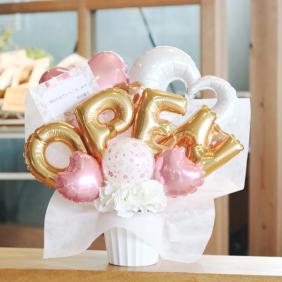 開店祝い 周年祝い バルーン ピンク 桜 OPEN 開業祝い 電報 風船 バルーン電報 プレゼント バルーンギフト